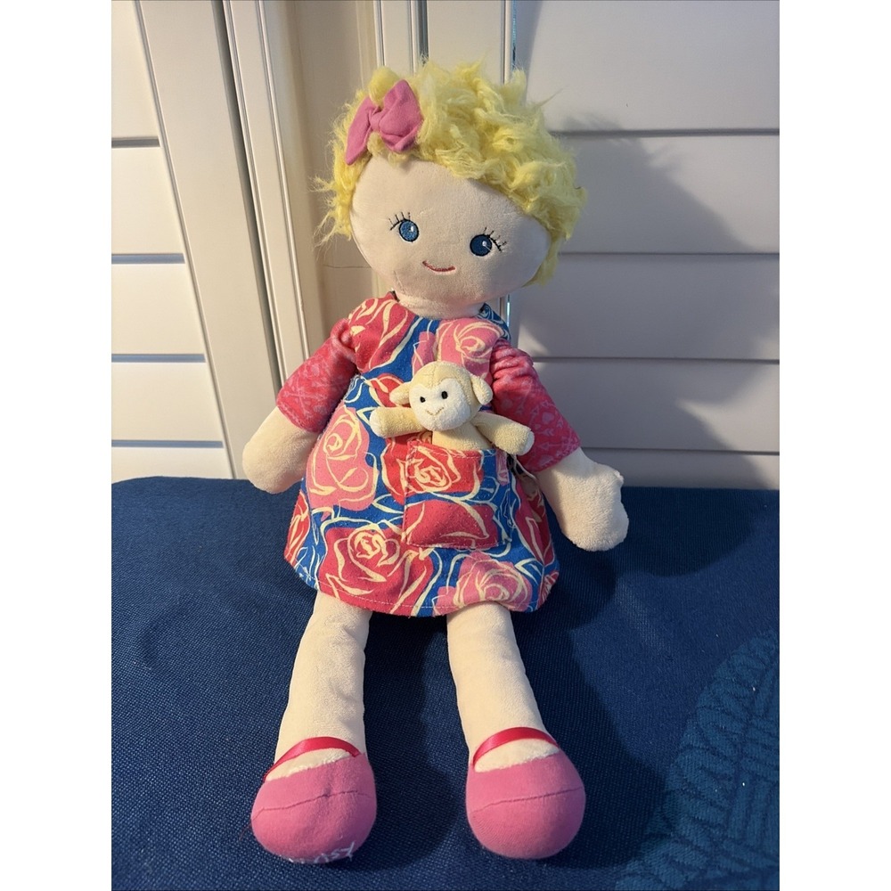 Scentsy Buddy Sierra & Lamb Plush Doll Friend Blonde Yellow Hair Floral Dress